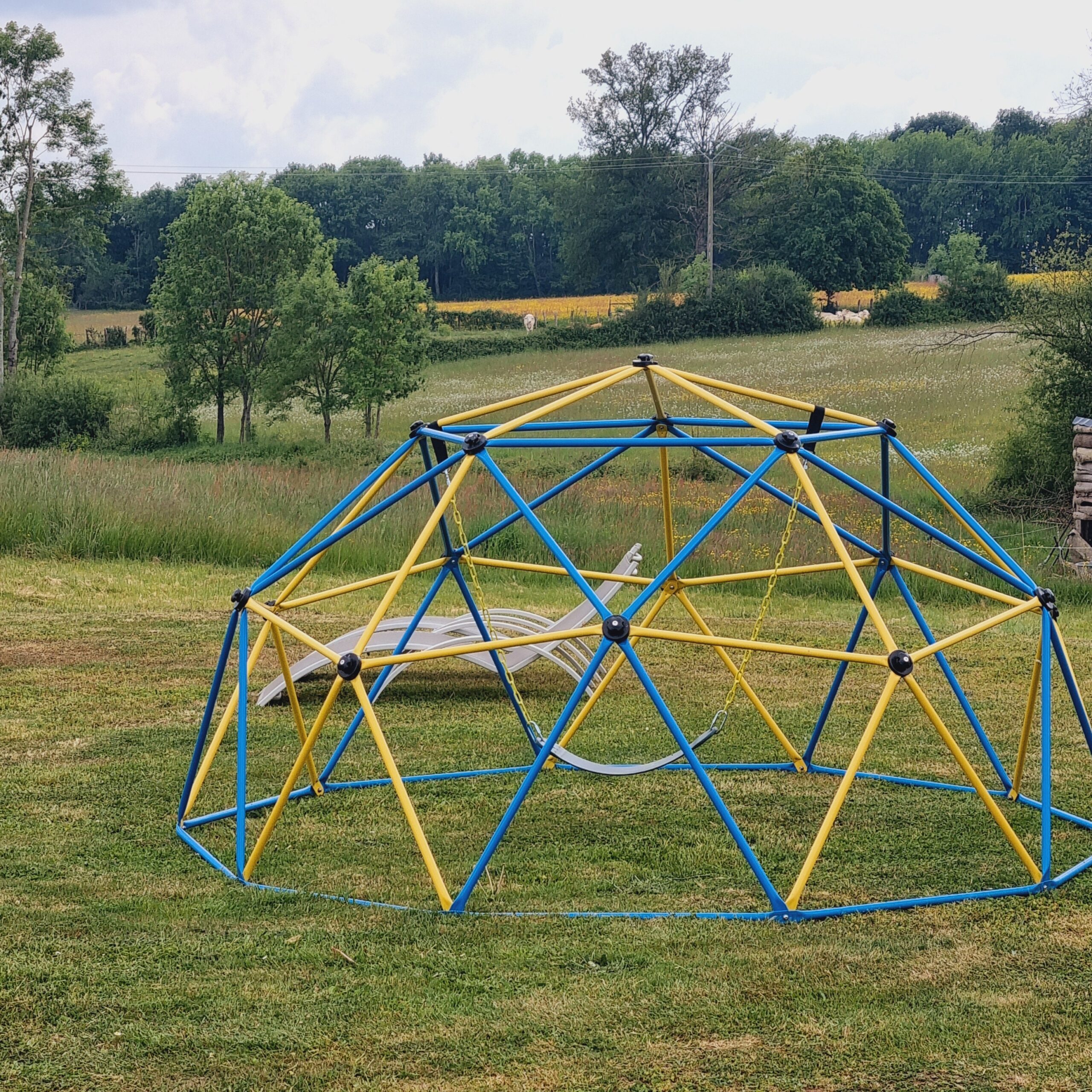 Children’s play equipment in the gîte grounds
